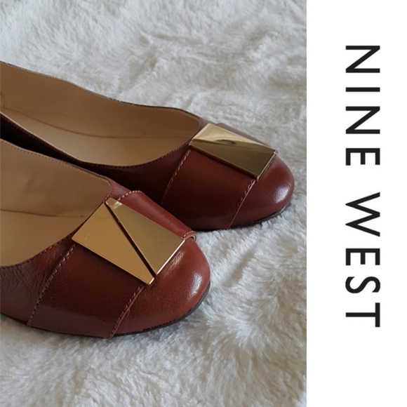 NWOT Nine West Corqui brown leather flats 11M - Picture 6 of 8